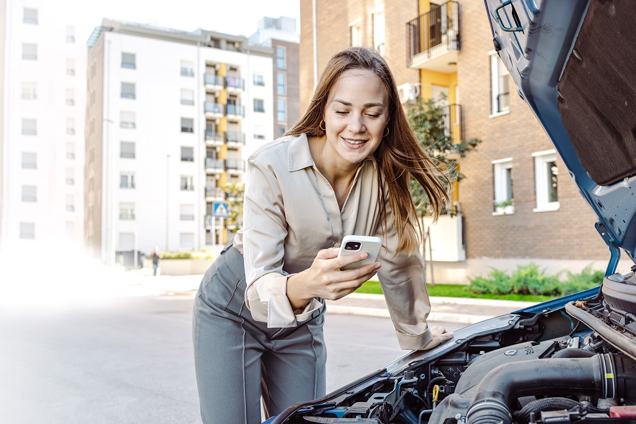 Woman with Car Troubles - Check `n Go