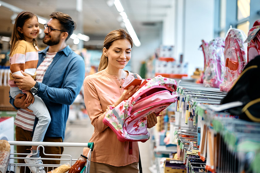 Family Back-to-School Shopping - Check `n Go