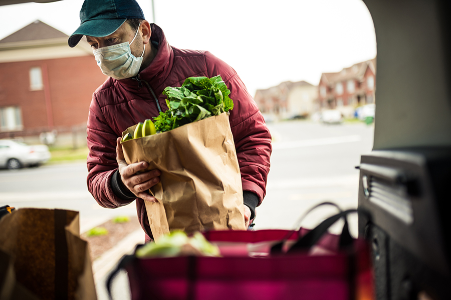 Man delivering groceries